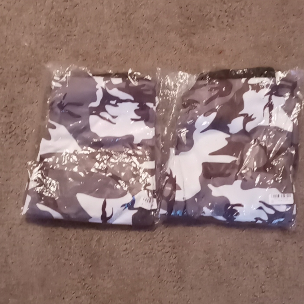 Black and white camo joggers